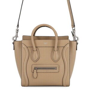 Celine handbag, Luggage Nano Shopper, leather, 189243, CELINE 2-way shoulder ...